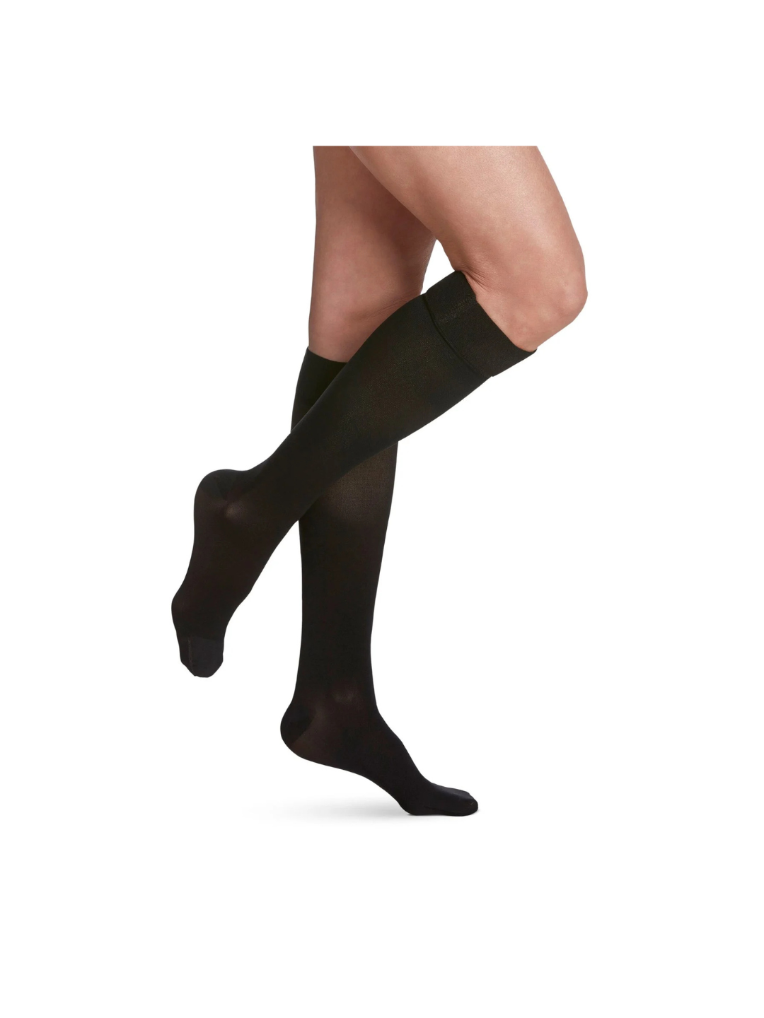 Sigvaris Essential Opaque 860 Women's 30-40mmHg Calf Closed Toe Black LL