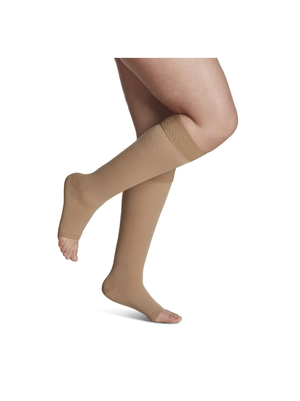 Sigvaris Essential Opaque 860 30-40mmHg Calf Open Toe Light Beige LS