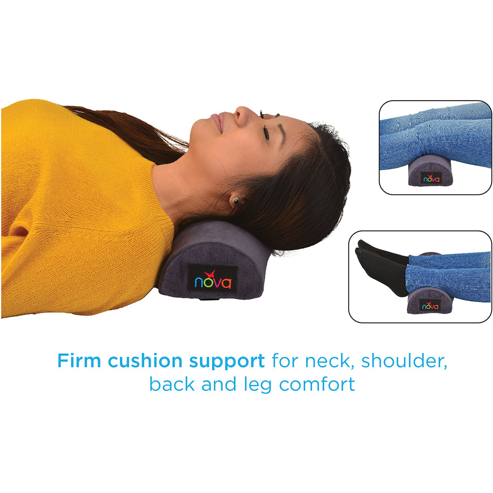 NOVA MEMORY FOAM HALF ROLL PILLOW - 19.75"