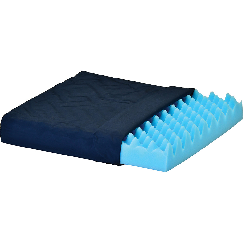 Nova 3" CONVOLUTED FOAM CUSHION WTH COVER FOR 18" X 16" WHEELCHAIR