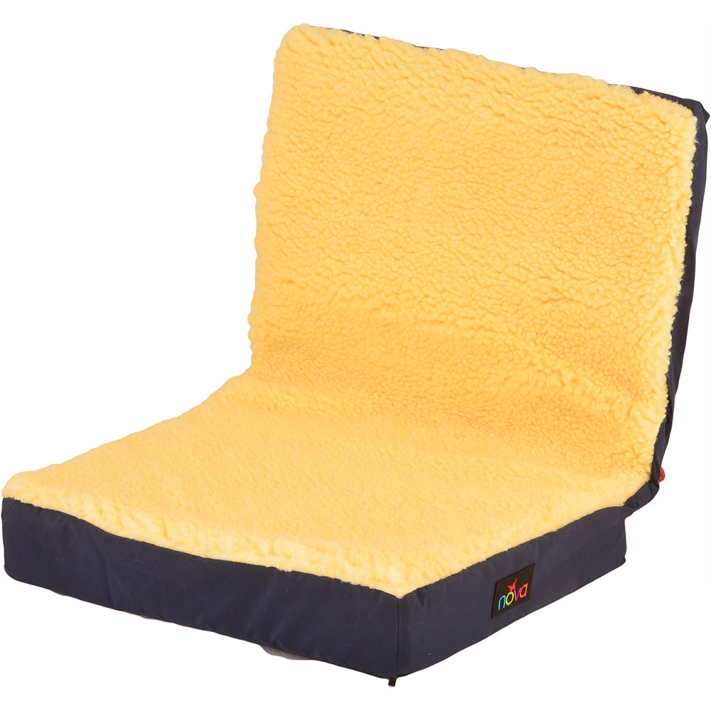 Nova 3" CONVOLUTED SEAT & BACK FOAM CUSHION WITH FLEECE COVER FOR 18" X 16" WHEELCHAIR