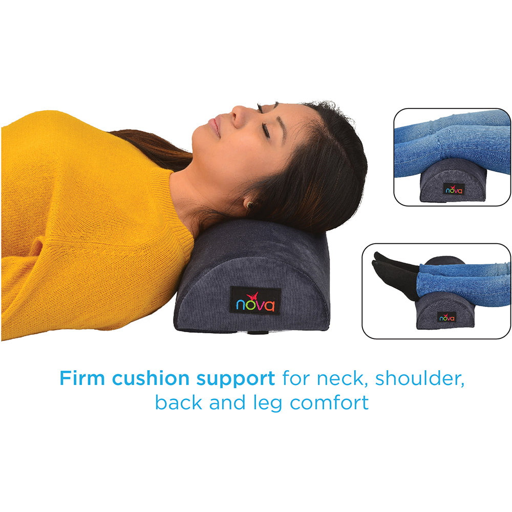 NOVA MEMORY FOAM HALF ROLL PILLOW - 13.75"