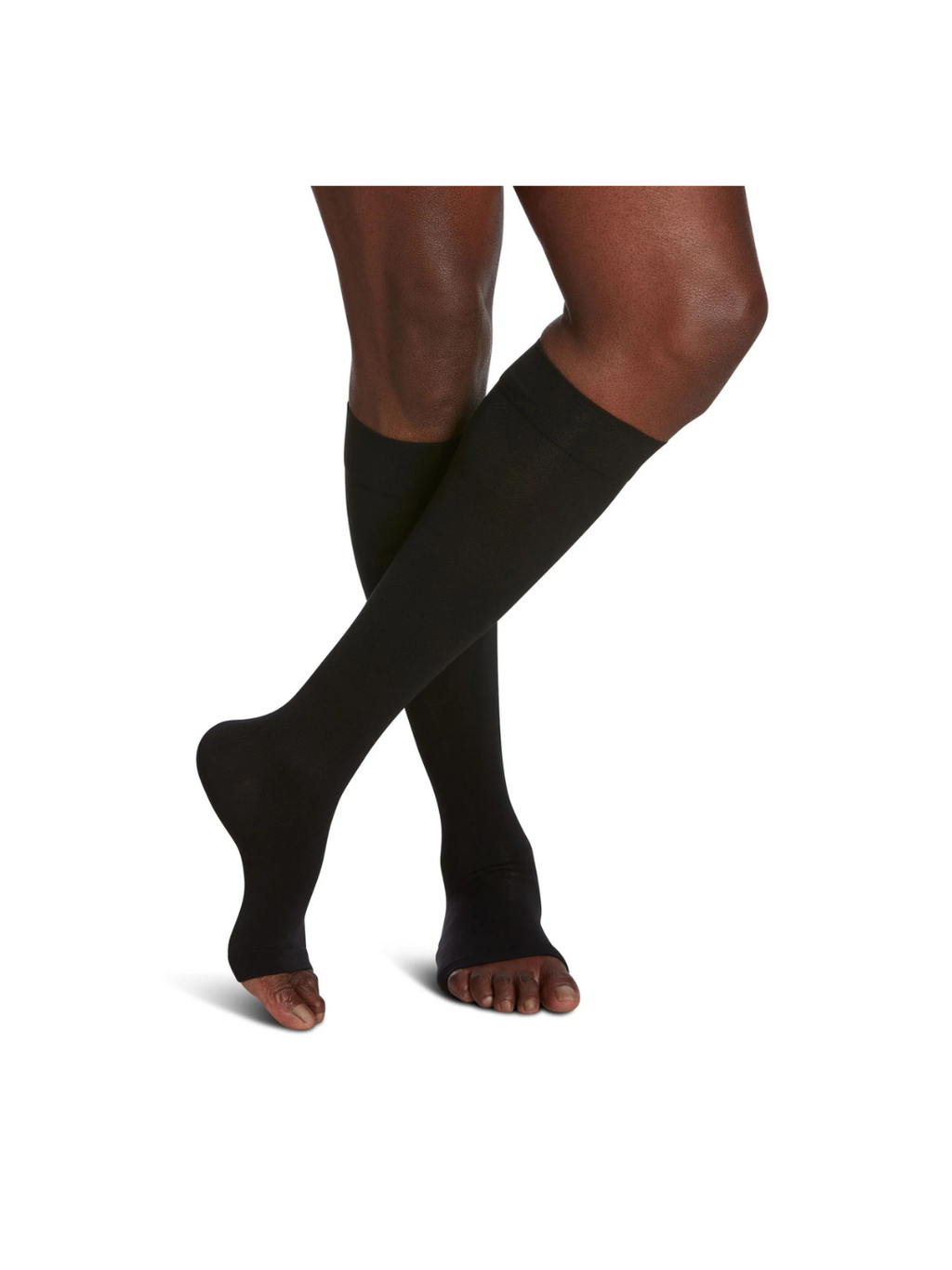 Sigvaris Essential Opaque 860 30-40mmHg Calf Open Toe Black LS