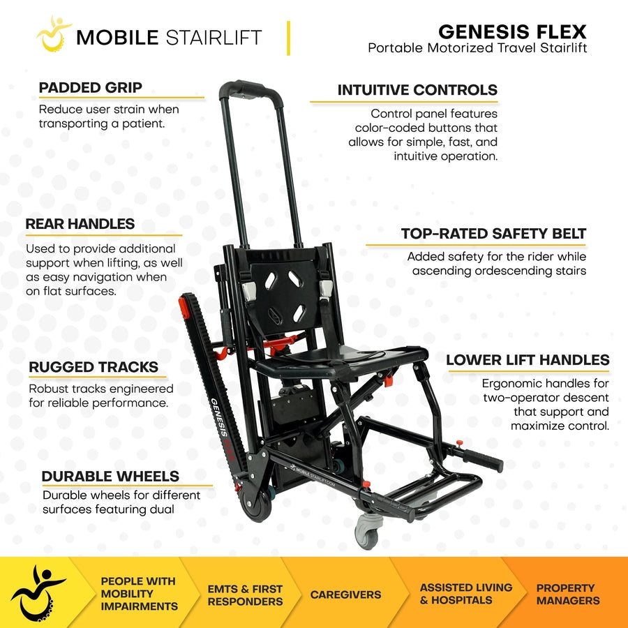 Climbing Steps Genesis Flex - Mobile Stairlift Chair