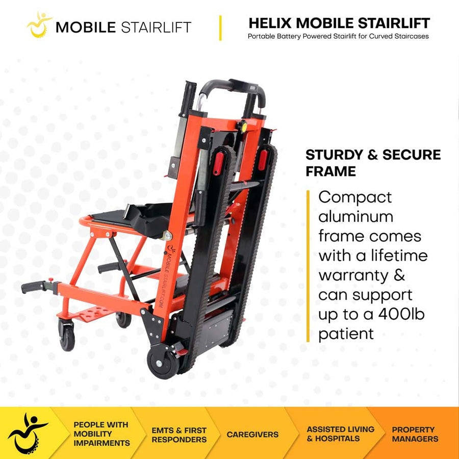 Climbing Steps Helix Curved Stairlift Chair