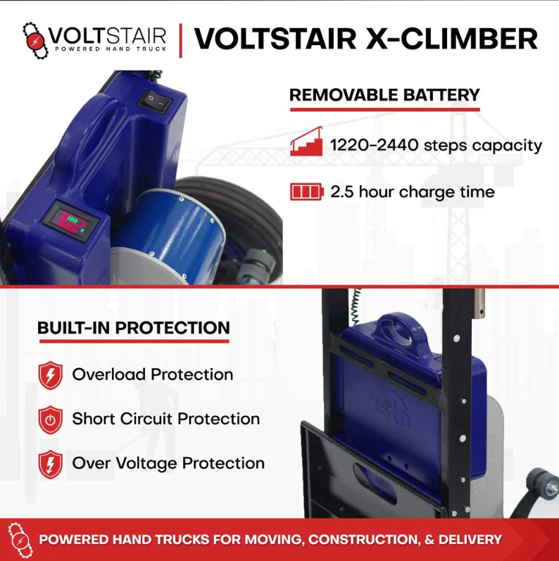 Climbing Steps X-Climber Powered Handtruck 375 lbs.