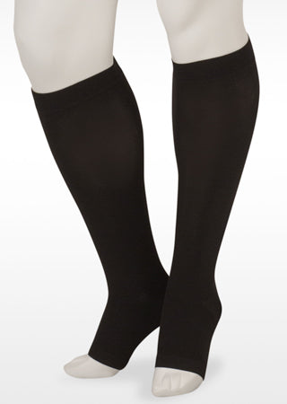 Juzo 15-20mmHg Knee Black Open Toe Size: V