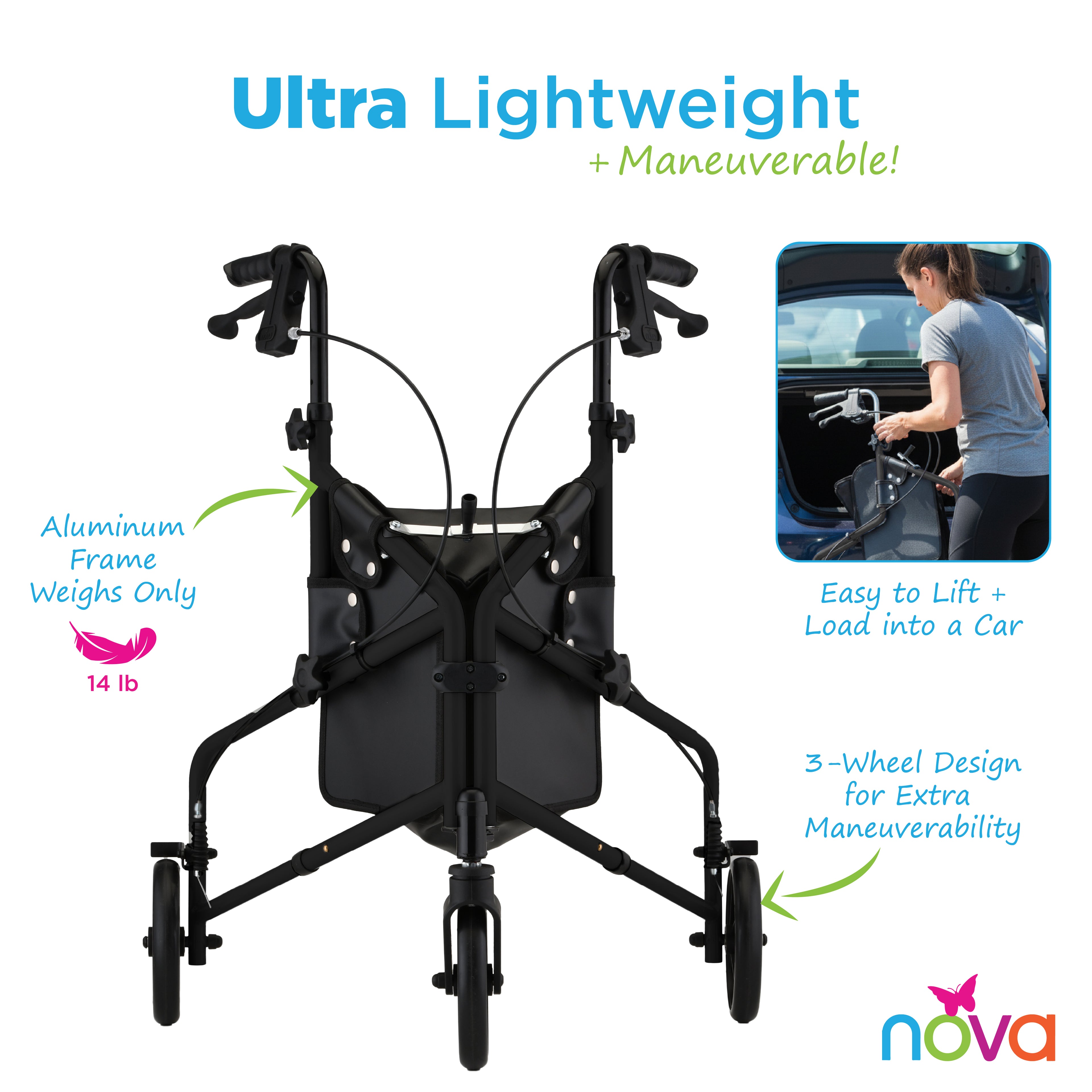 Nova Active 3 Wheel Rollator
