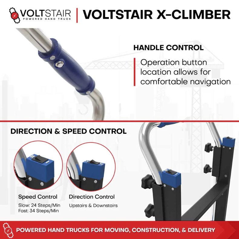 Climbing Steps X-Climber Powered Handtruck 375 lbs.