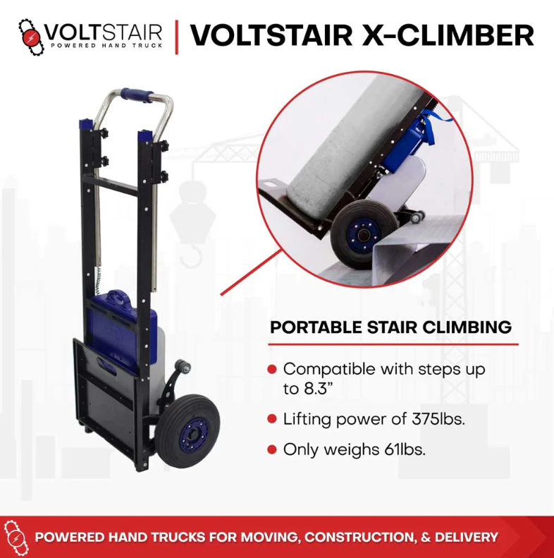 Climbing Steps X-Climber Powered Handtruck 375 lbs.