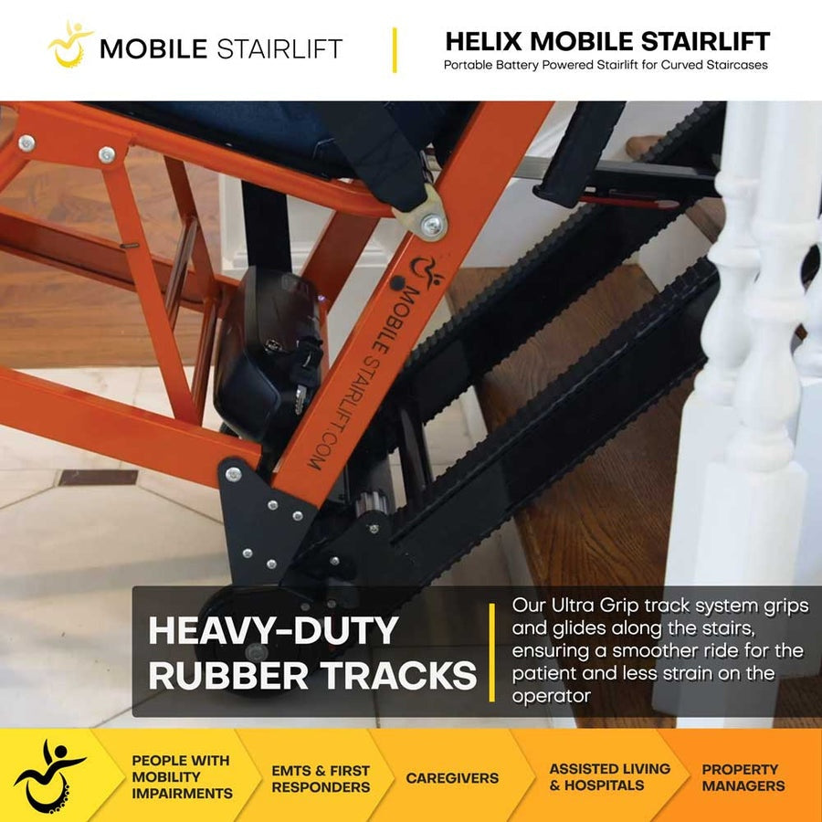 Climbing Steps Helix Curved Stairlift Chair