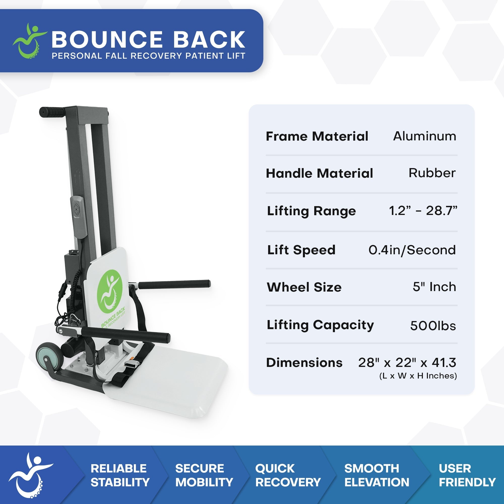 Climbing Steps Bounce Back Personal Fall Recovery Patient Lift