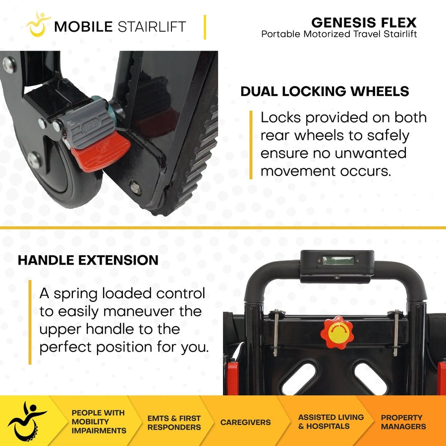 Climbing Steps Genesis Flex - Mobile Stairlift Chair