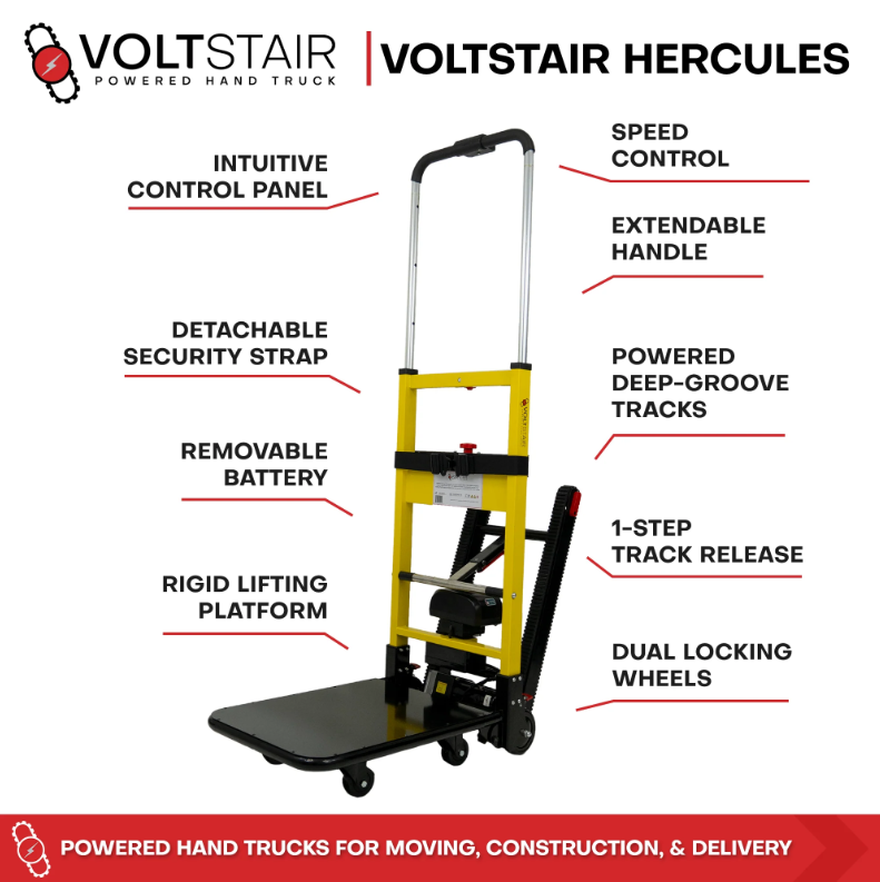 Climbing Steps Hercules Powered Handtruck 500 lbs.