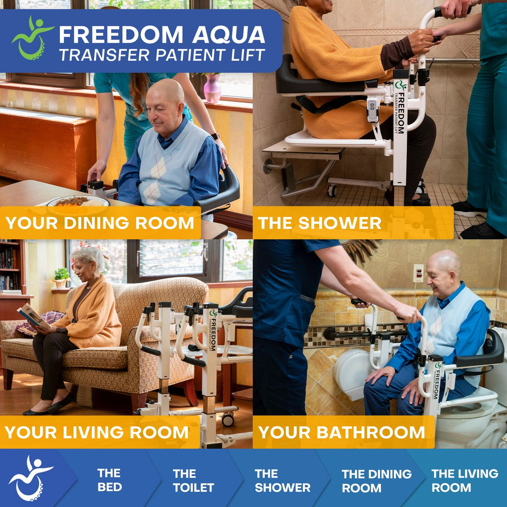Climbing Steps Freedom Patient Lift (Aqua Version)