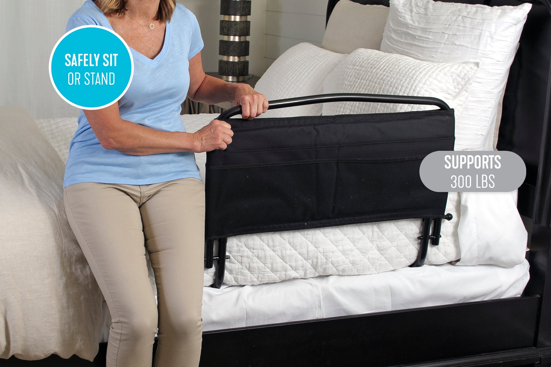 Stander 30" Safety Bed Rail & Padded Pouch: 8051