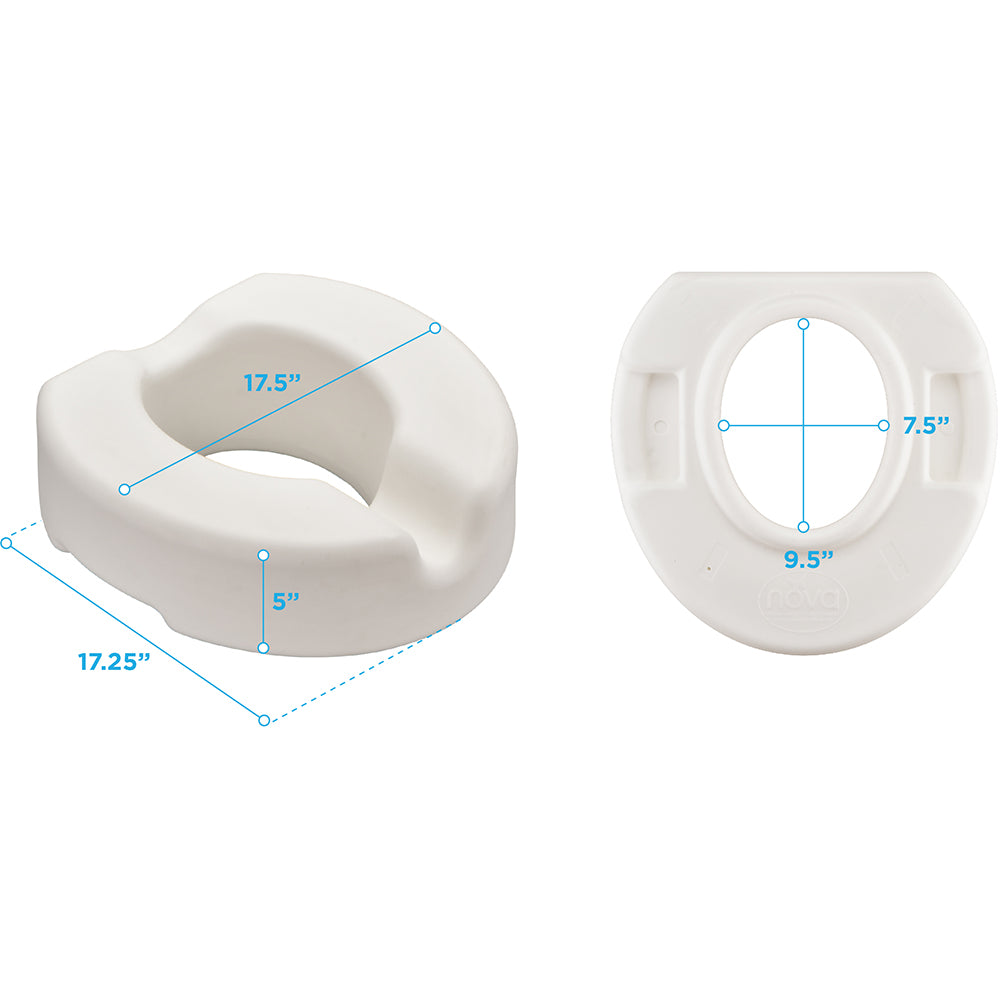Nova Raised Toilet Seat - 5" Non Locking