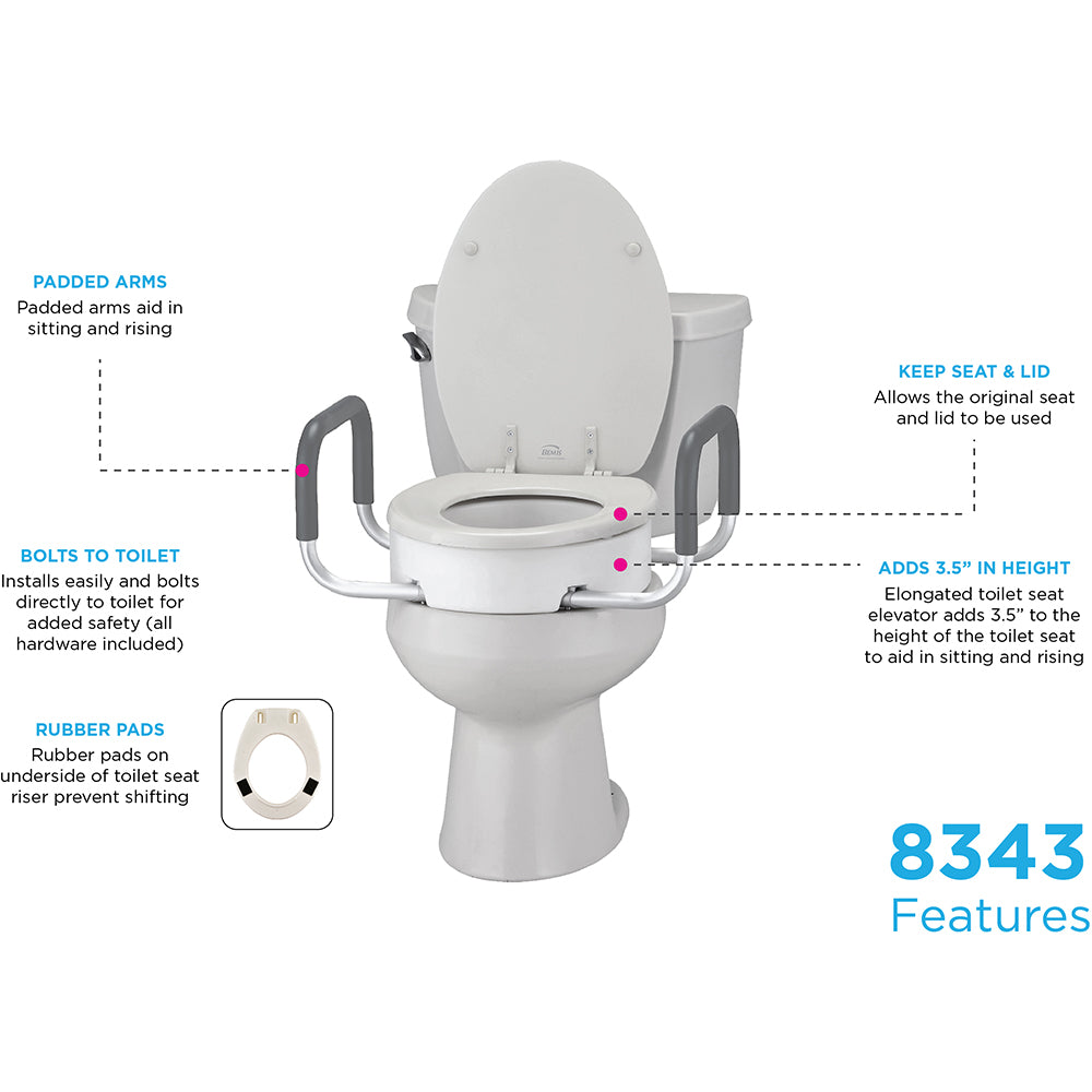 Nova Toilet Seat Riser with Arms