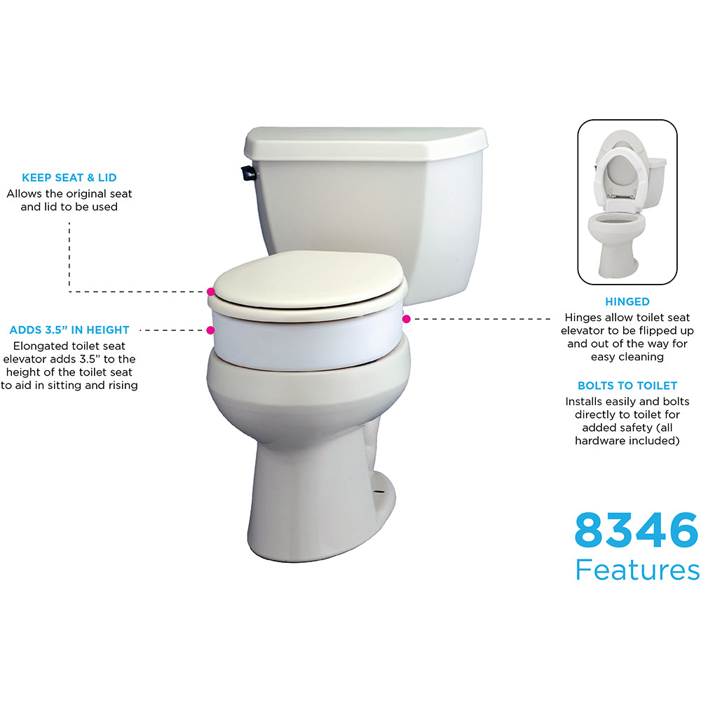 Nova Toilet Riser - Hinged