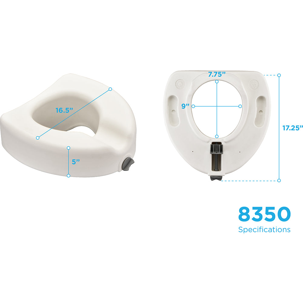 Nova Raised Toilet Seat - 5" Locking