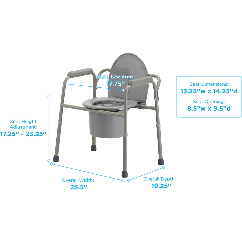 Nova 3 - 1 Commode with Back 8450