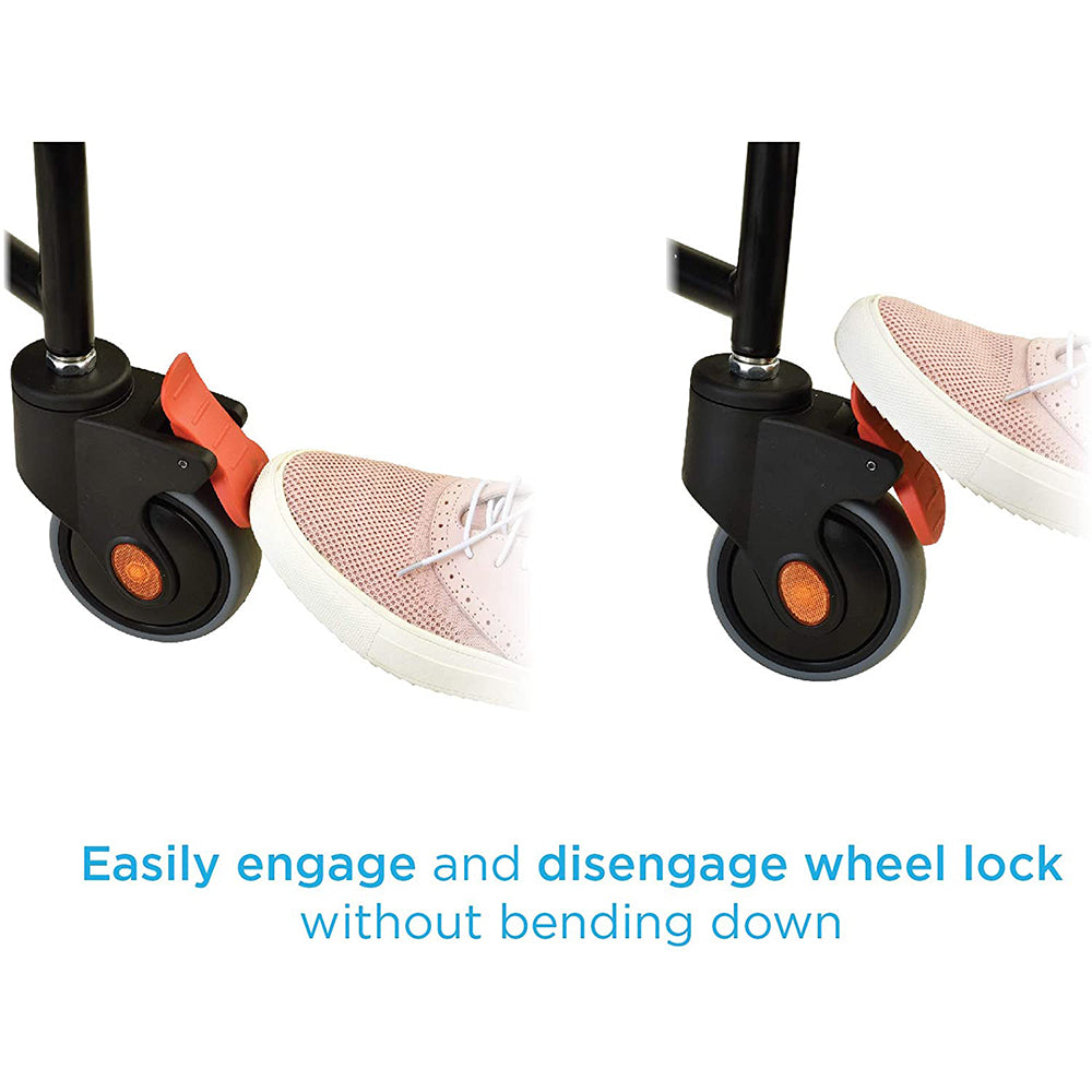 Nova Drop Arm Commode Transport Chair with Wheels