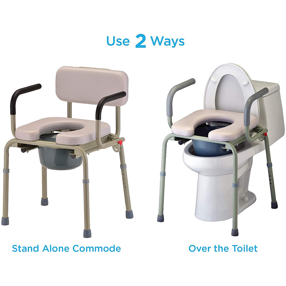 Nova Padded Drop-Arm Commode