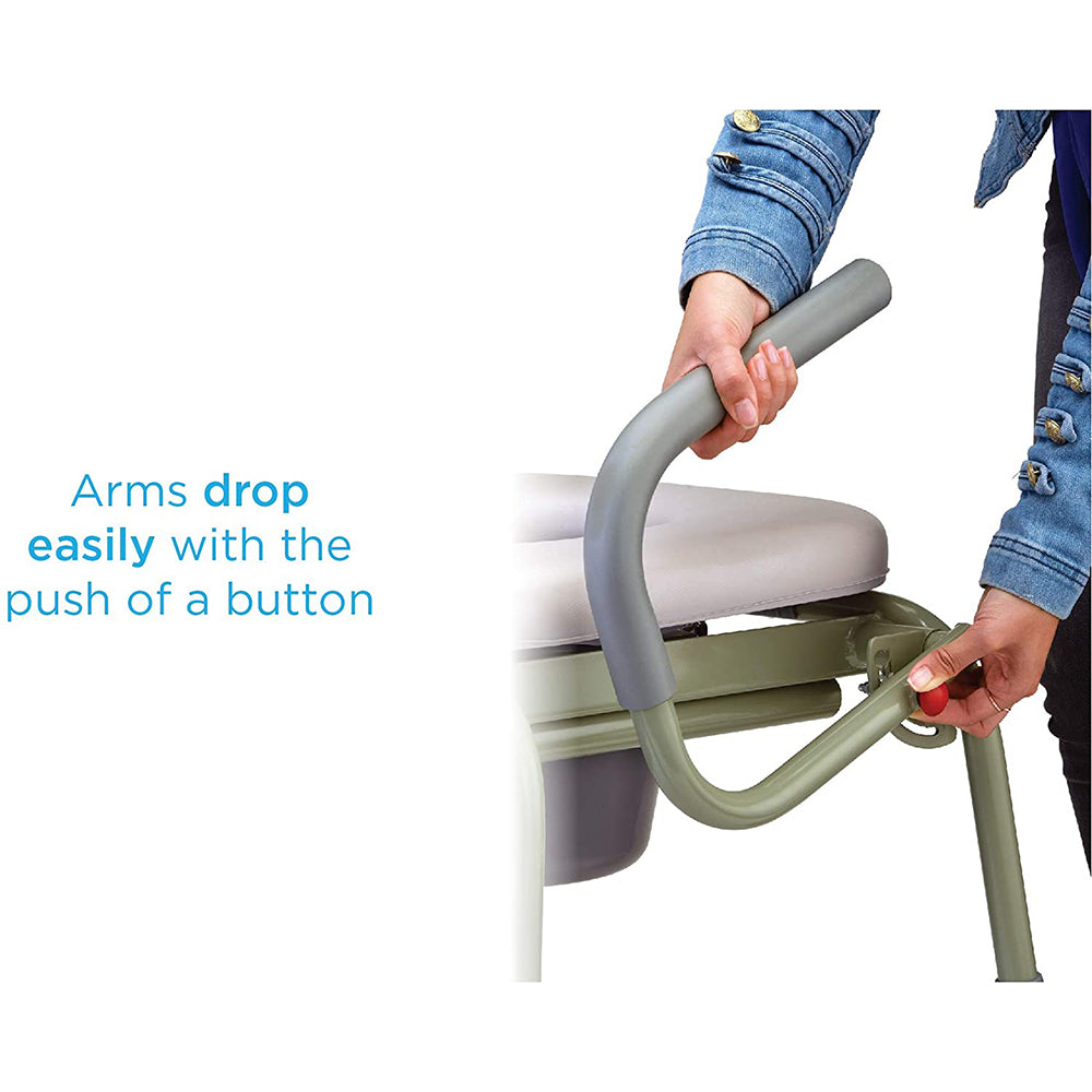 Nova Padded Drop-Arm Commode