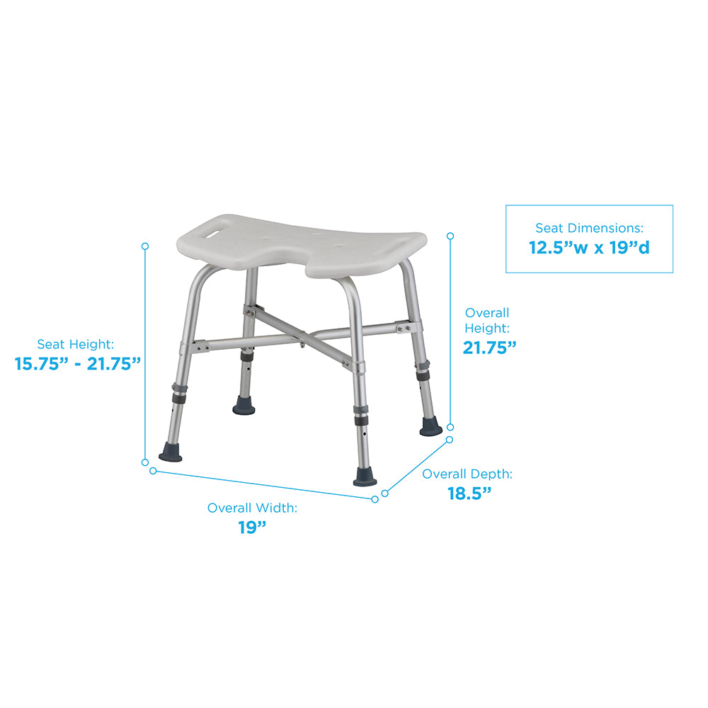 Nova Heavy Duty Bath Seat with U-Shaped Cutout Front
