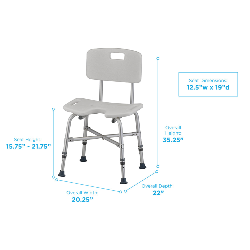 Nova Heavy Duty Bath Seat with U-Shaped Cutout Front