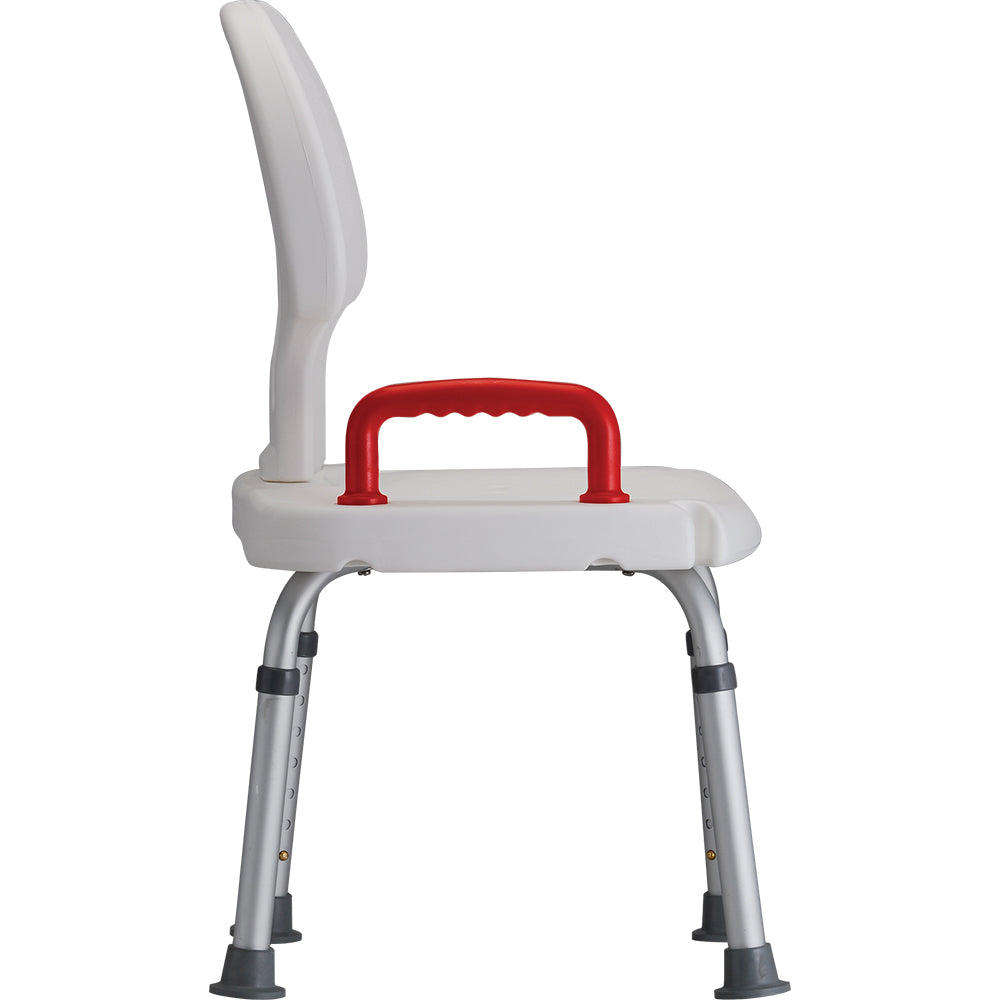 Nova Bath Seat With Back &amp; Red Safety Handle