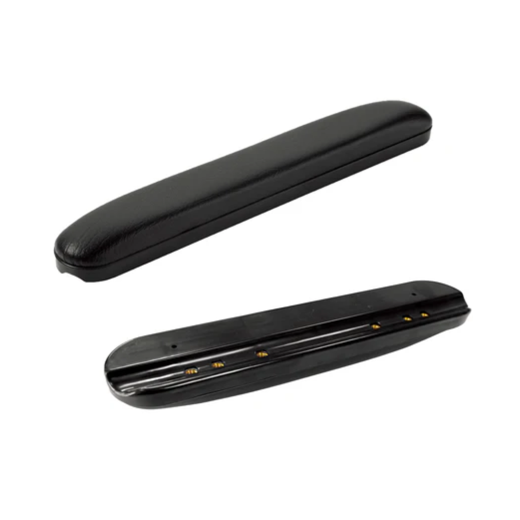 Rolko Padded Vinyl Full Length Armrest, Black