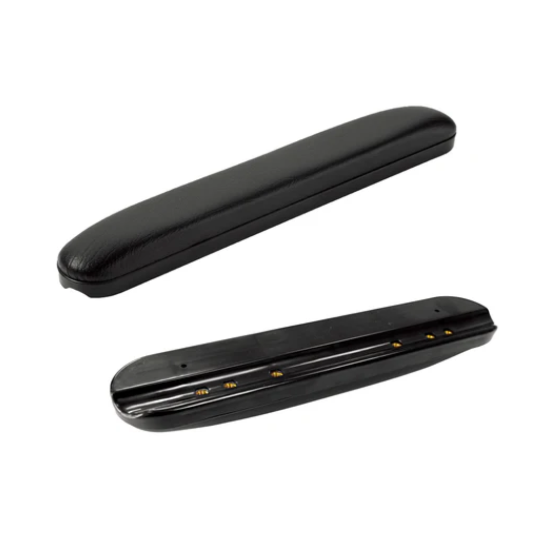 Rolko Padded Vinyl Full Length Armrest, Black