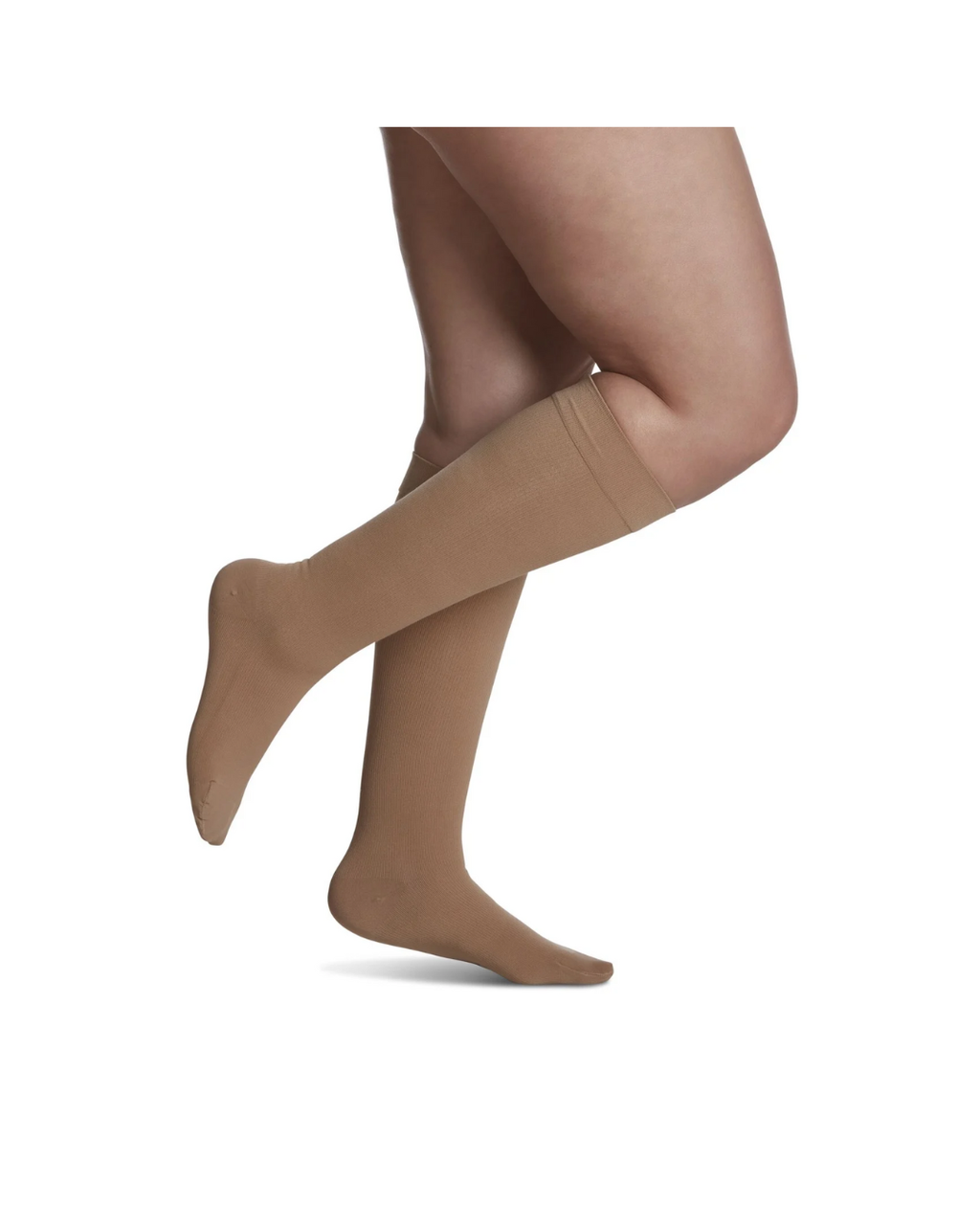 Sigvaris Essential Cotton 230 Men’s 30-40mmHg Calf Closed Toe Light Beige Standard LL