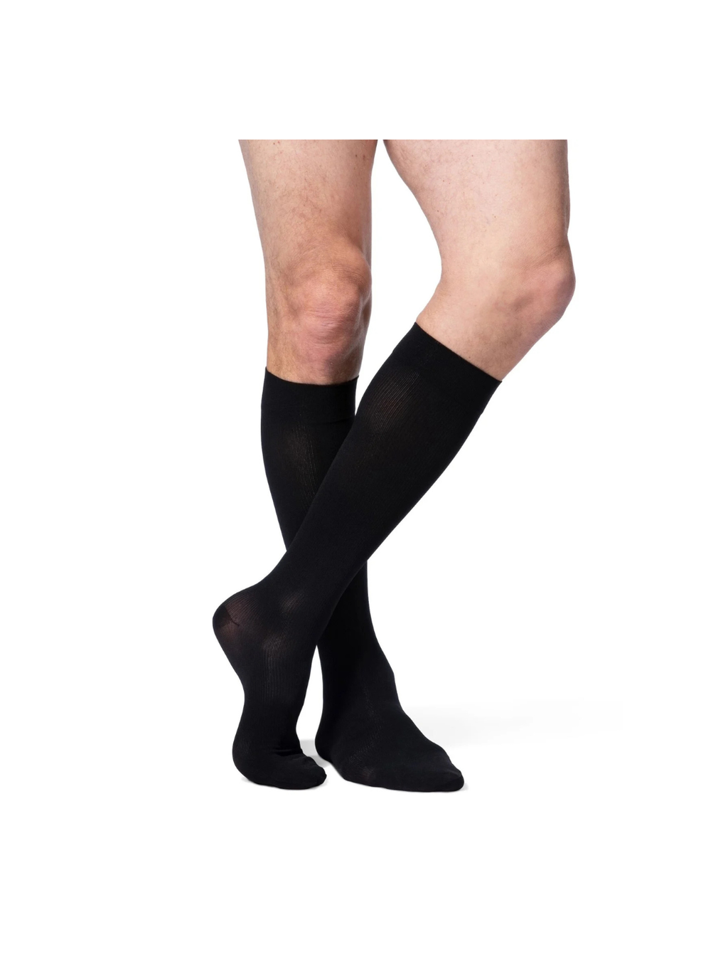 Sigvaris Essential Opaque 860 Men's 30-40mmHg Calf Closed Toe Black SL