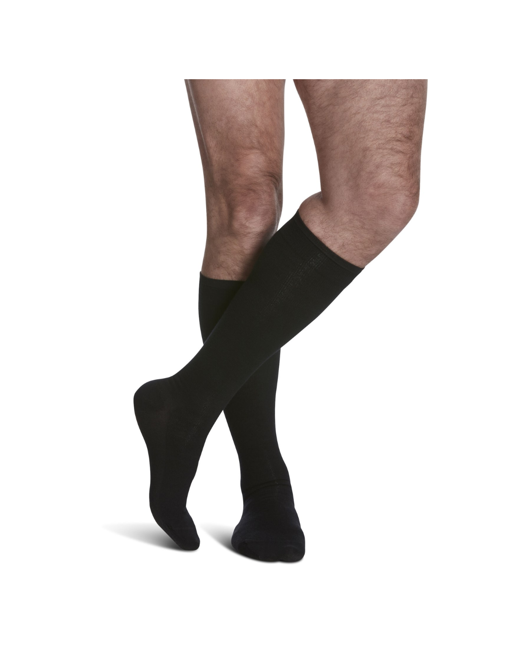 Sigvaris Well Being All-Season Merino Wool 192 Men's 15–20mmHg Calf Closed Toe Black 11½ - 14