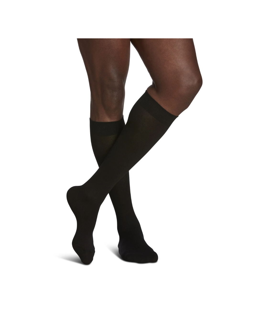 Sigvaris Well Being Sea Island Cotton 191 Men's 15–20mmHg Calf Closed Toe Black 11½ - 14