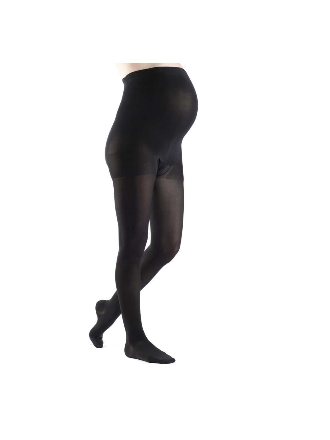 Sigvaris Style Soft Opaque 840 Women’s 20–30mmHg Maternity Pantyhose Closed Toe Black Standard LS