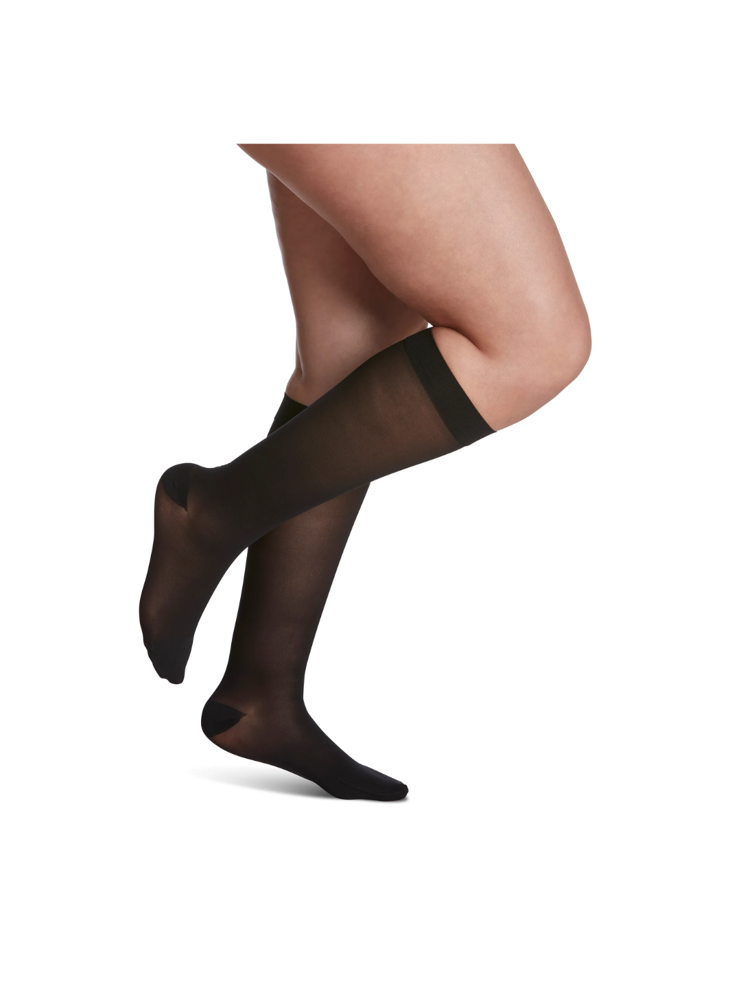 Sigvaris Style Sheer 780 Women’s 20-30mmHg Calf Closed Toe Black LS