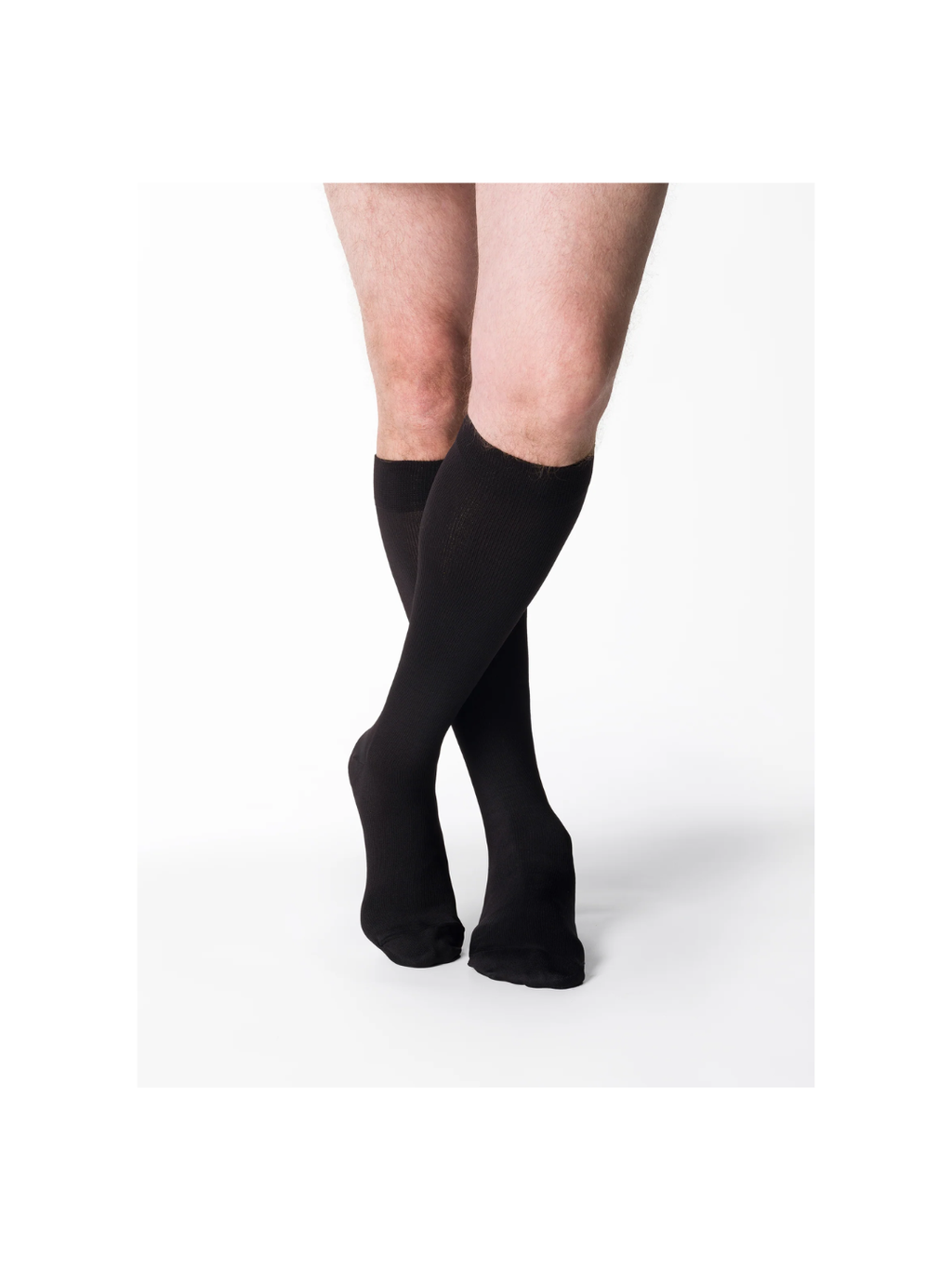 Sigvaris Style Microfiber 820 Men’s 20-30mmHg Calf Closed Toe Black XL