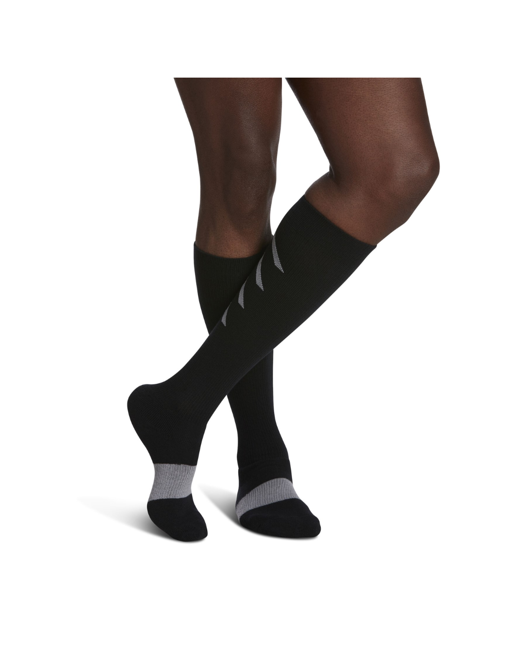 Sigvaris Well Being Athletic Recovery Socks 401 Men's 15–20mmHg Calf Closed Toe Black L