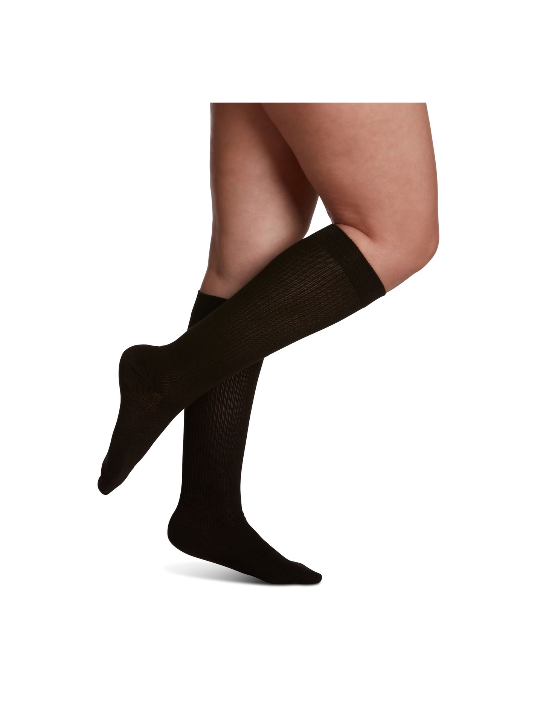 Sigvaris Well Being Casual Cotton 146 Women's 15–20mmHg Calf Closed Toe Brown 5 – 7
