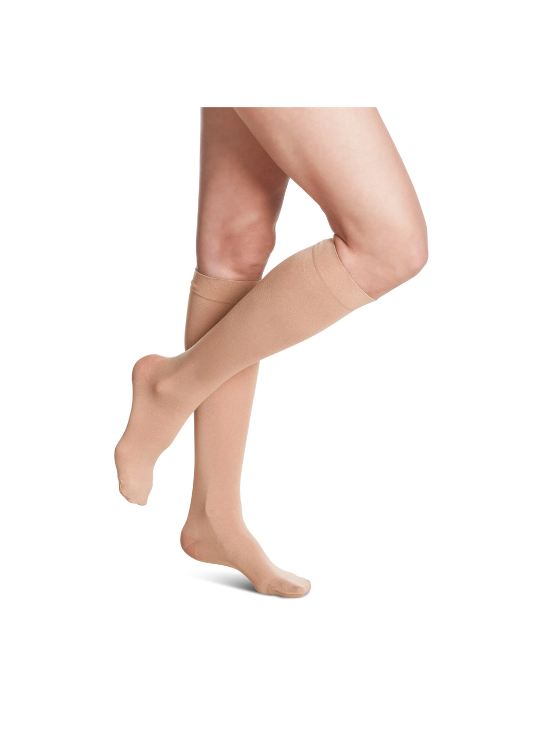 Sigvaris Style Soft Opaque 840 Women’s 20–30mmHg Calf Closed Toe Chai (Nude) Standard SL