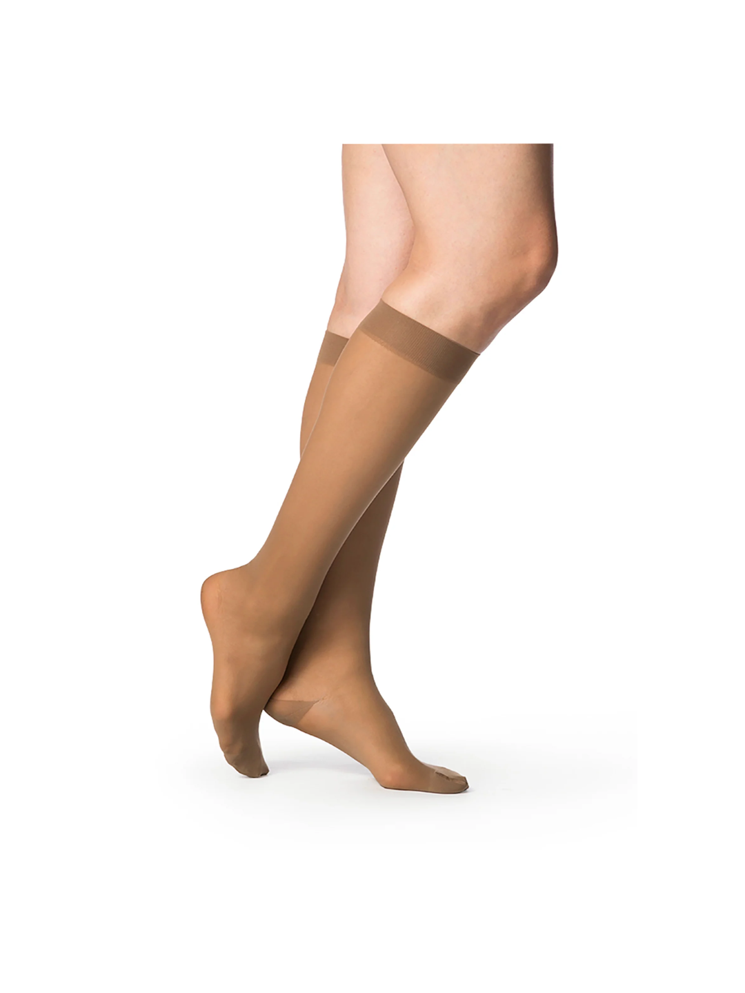 Sigvaris Style Sheer 780 Women’s 20-30mmHg Calf Closed Toe Café LL