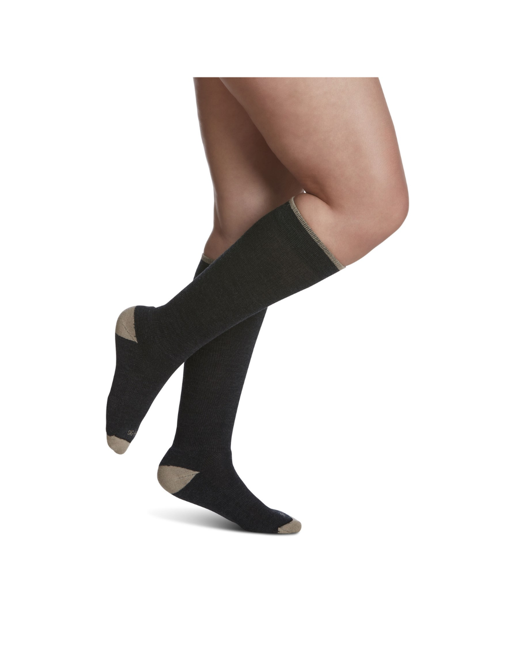 Sigvaris Motion Thermoregulating Wool 422 20–30mmHg Calf Closed Toe Charcoal MS