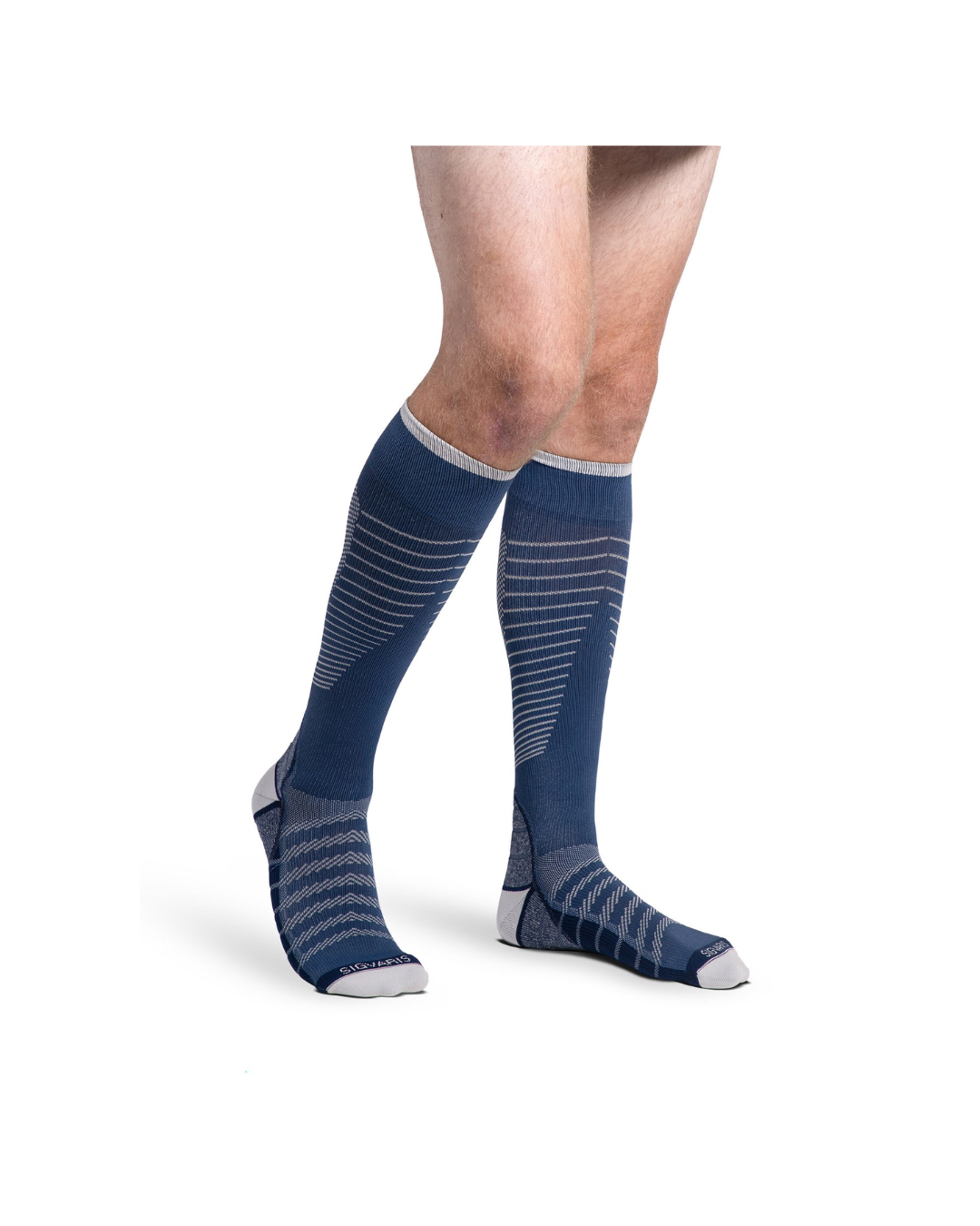 Sigvaris Motion Flow Tech 432 20–30mmHg Calf Closed Toe Deep Sea LL