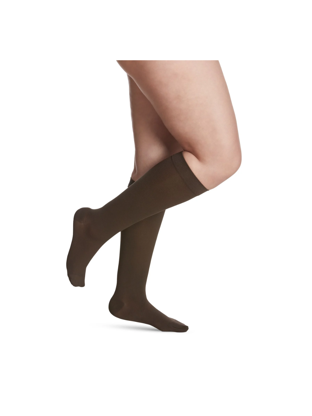 Sigvaris Style Soft Opaque 840 Women’s 20–30mmHg Calf Closed Toe Espresso Standard MS