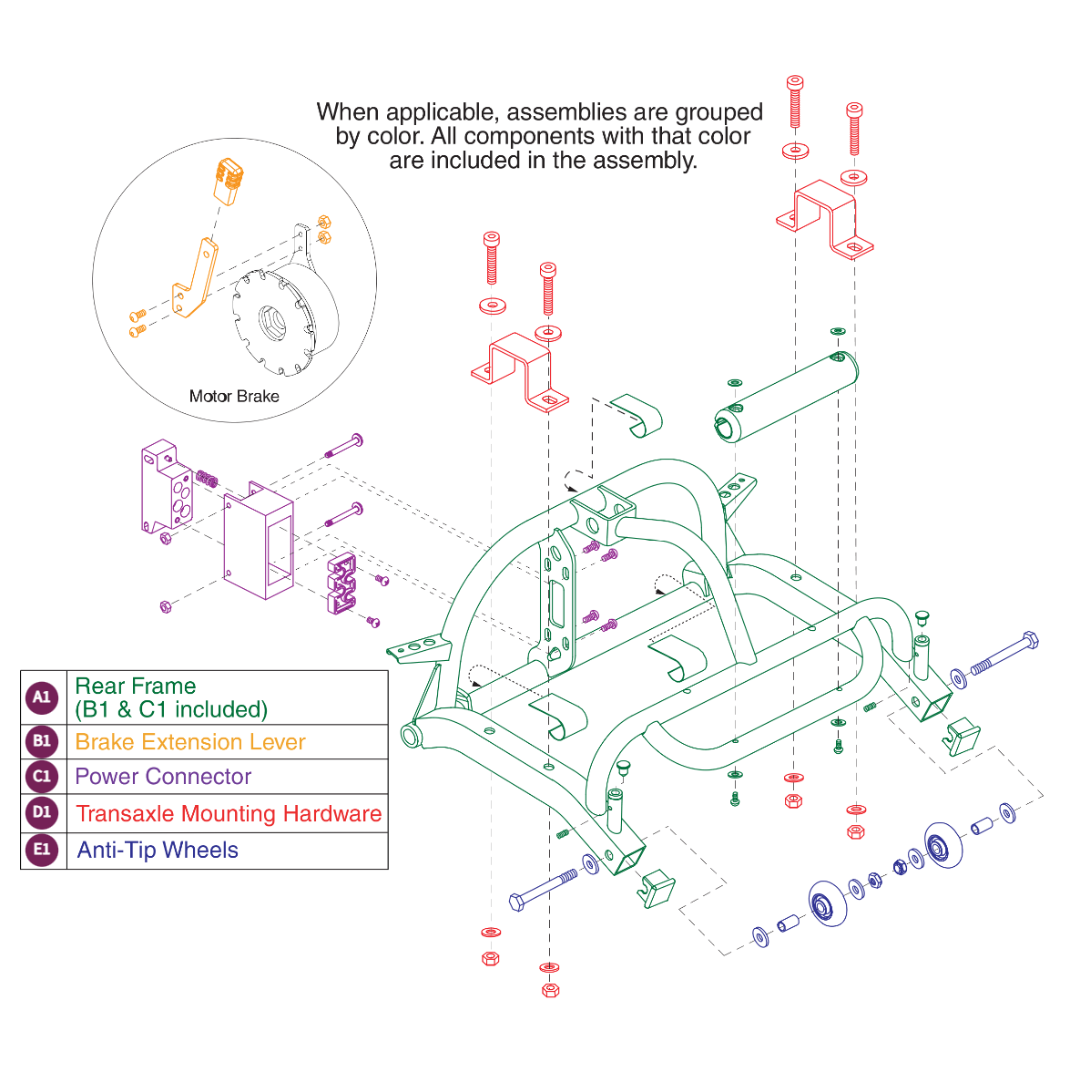 Pride Mobility WHLASMB1547
