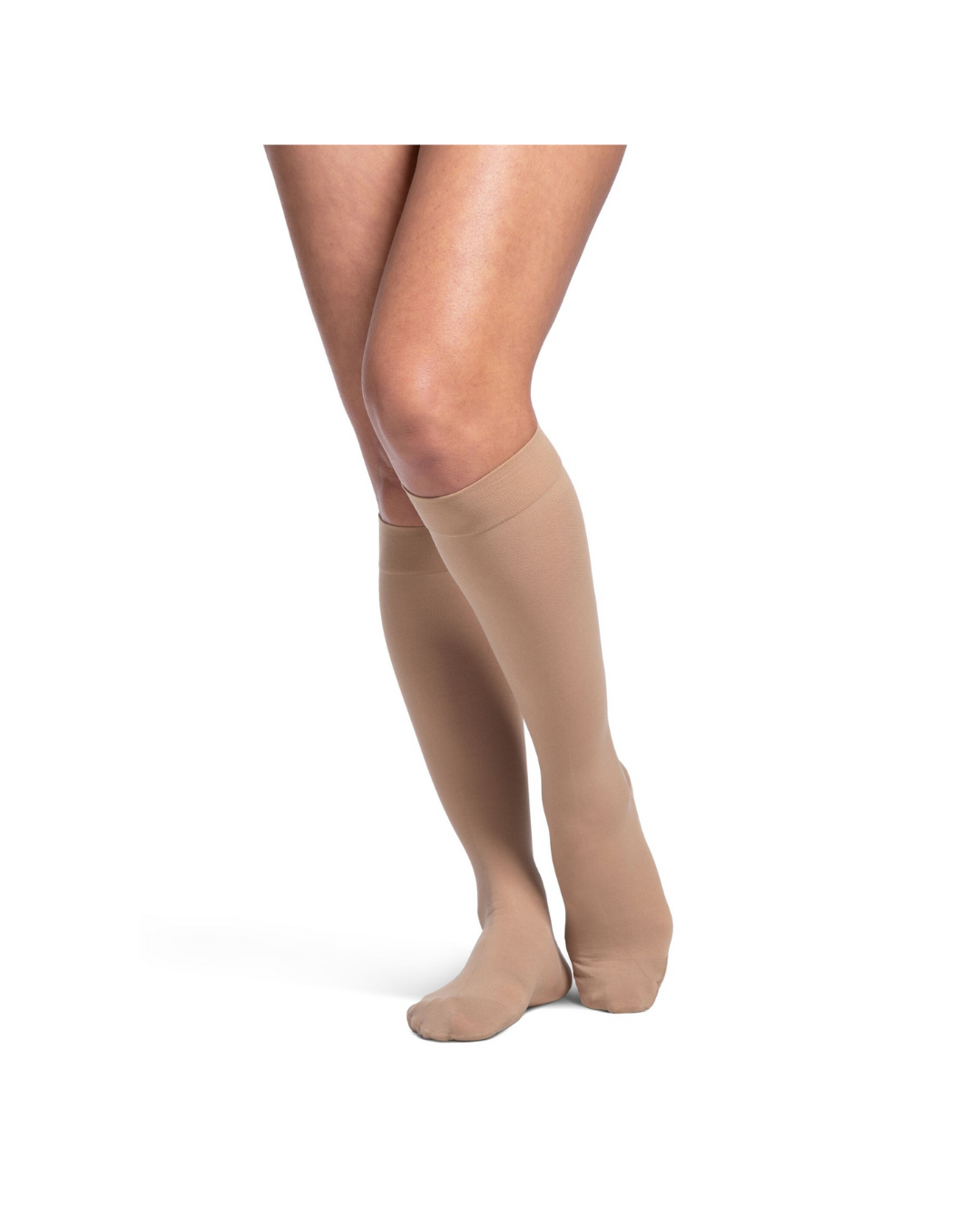 Sigvaris Essential Opaque 860 Women's 20-30mmHg Calf Closed Toe Golden (Suntan) Standard MP