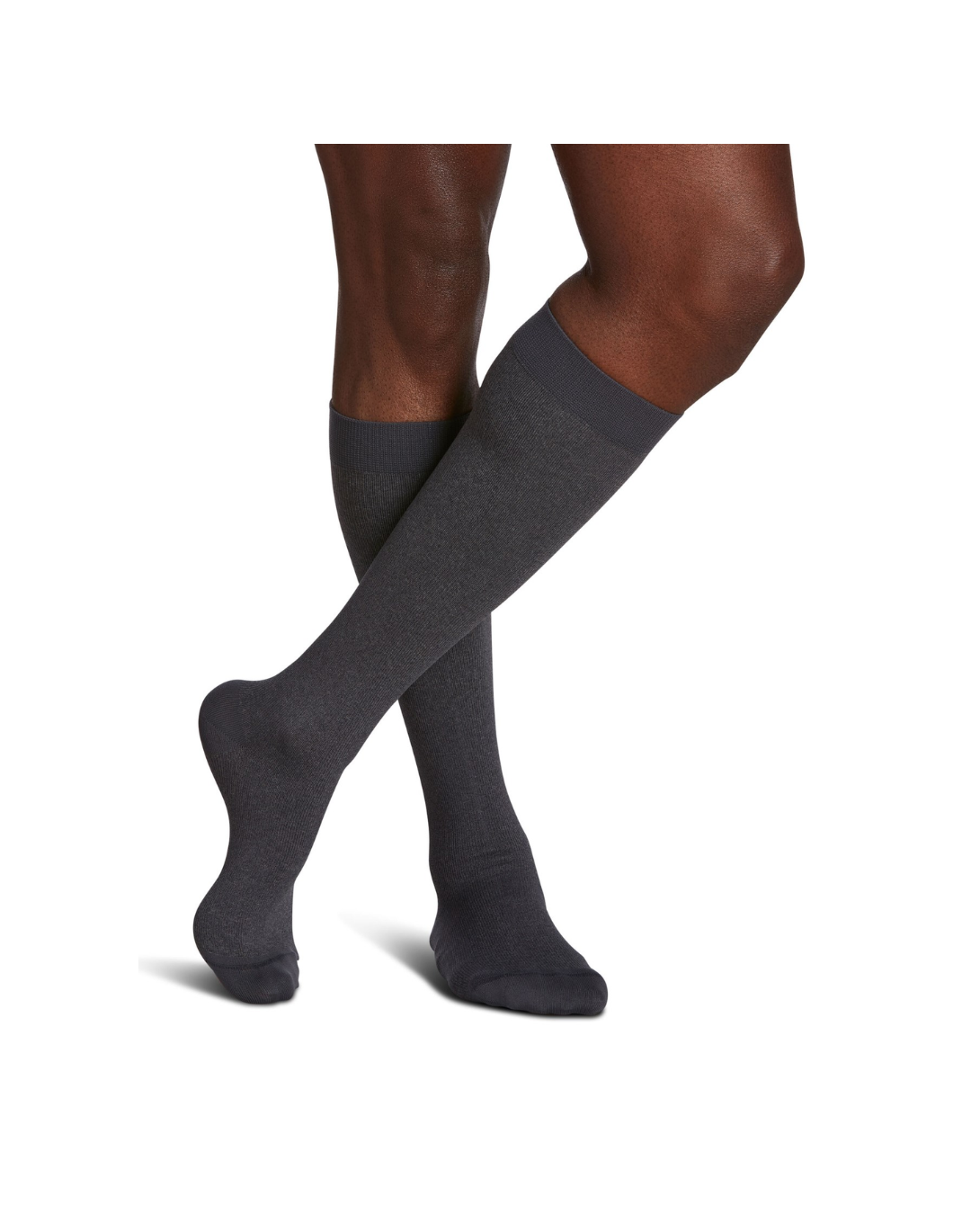 Sigvaris Well Being Microfiber Shades 183 Men's 15–20mmHg Calf Closed Toe Graphite Heather 6½ - 8½